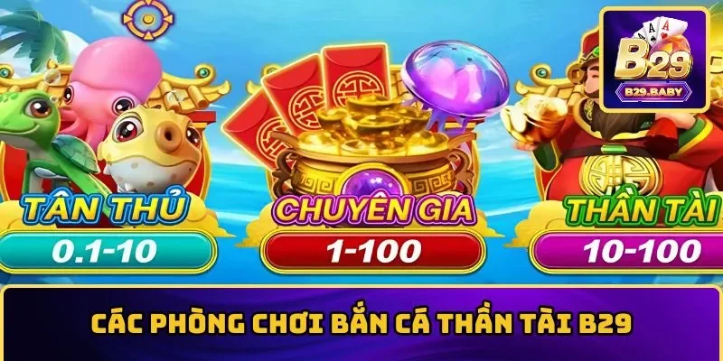 Những cấp phòng hiện có tại bắn cá Thần Tài